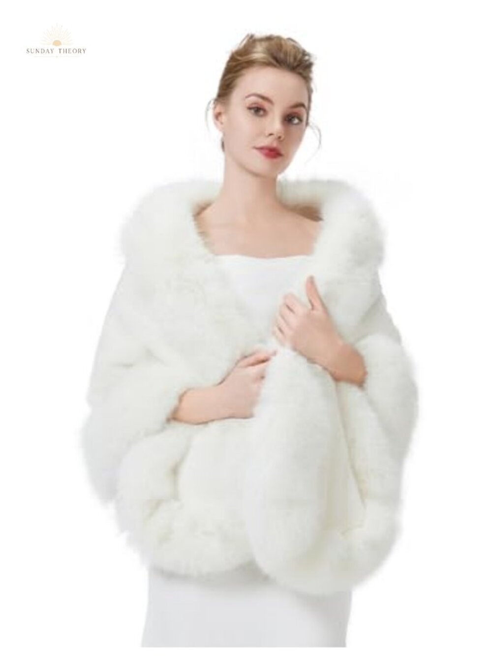 Faux Fur Shawl Wrap Stole Bridal Wedding Formal Evening Party Cover Up